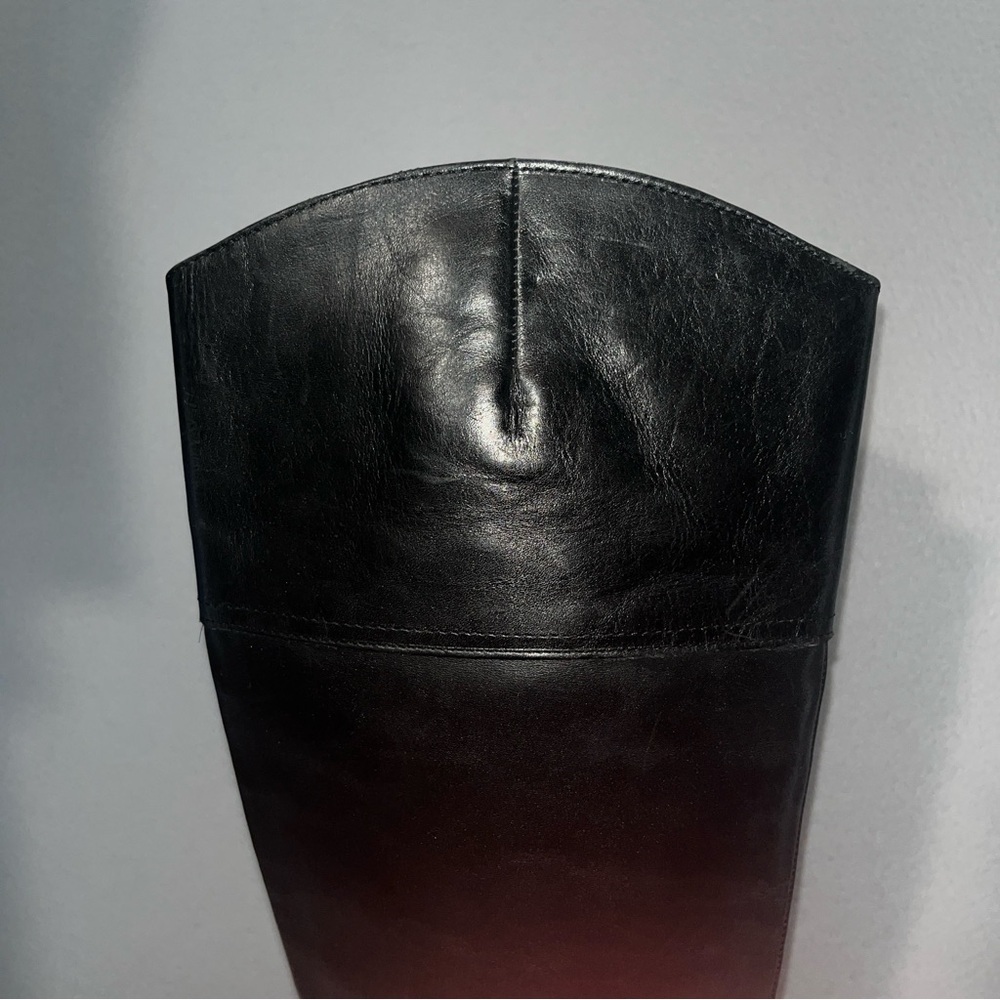 Lauren Ralph Lauren Menna Riding boot Black Leather horsebit chain detail - Picture 3 of 12